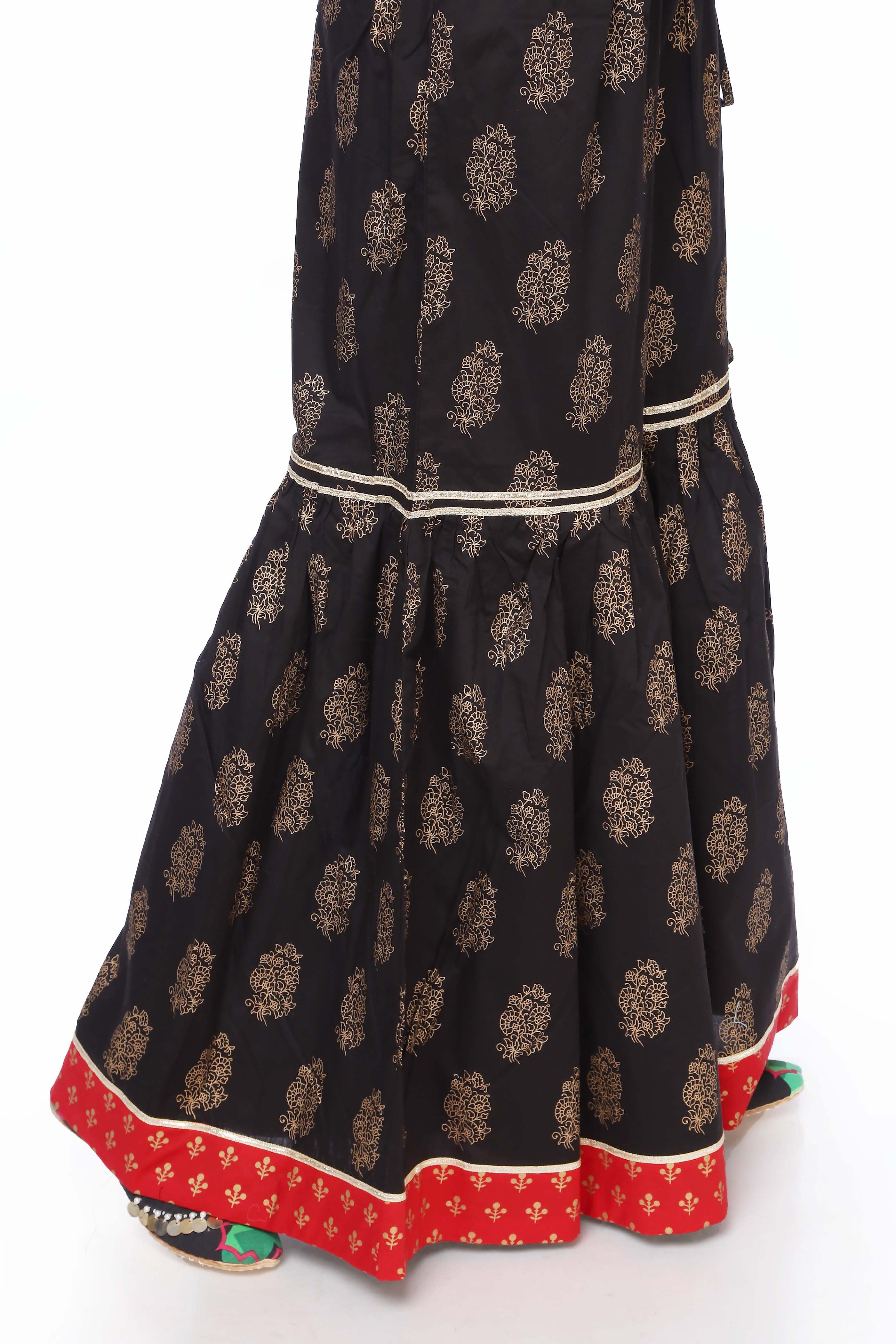1 Piece Printed Cambric Gharara (CZ2372)
