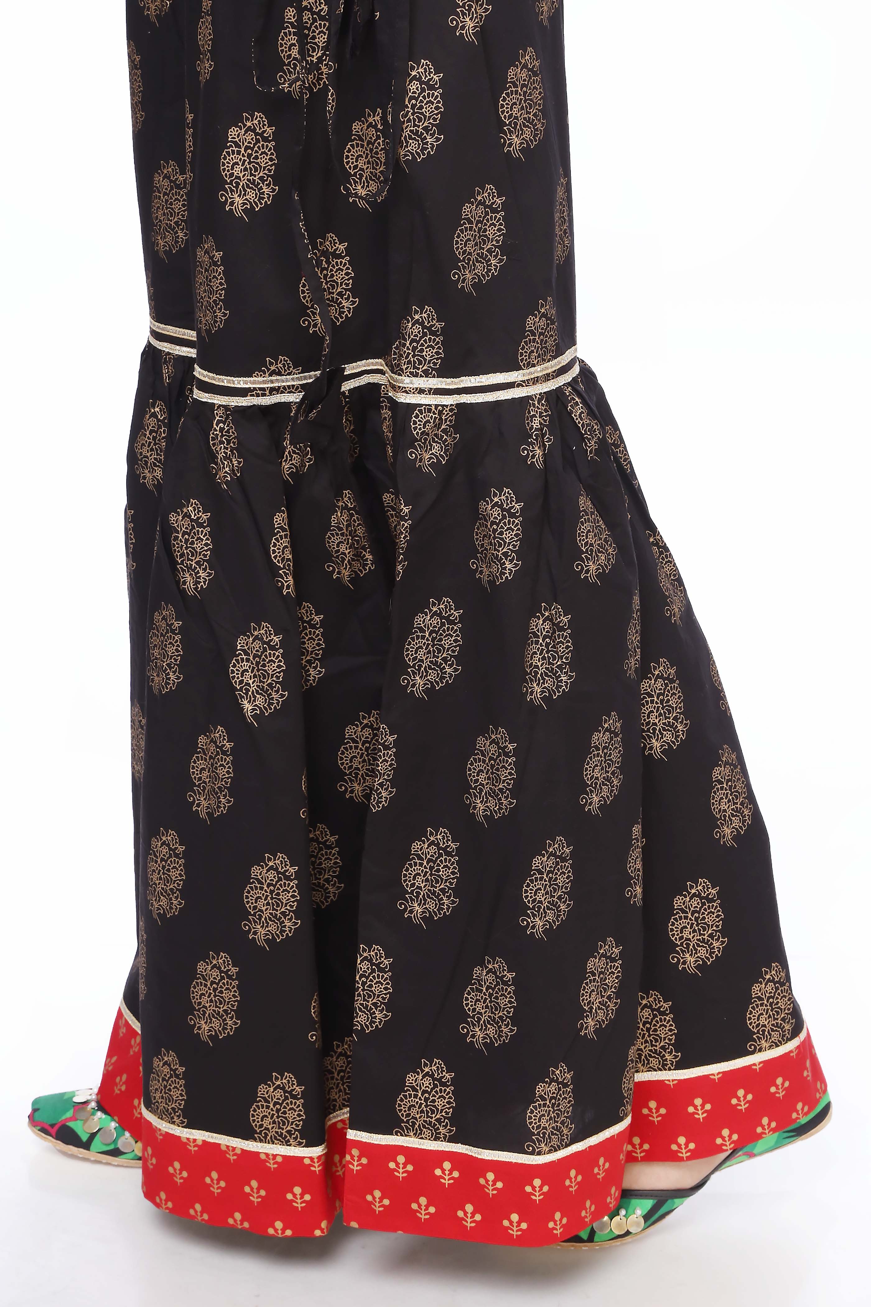 1 Piece Printed Cambric Gharara (CZ2372)