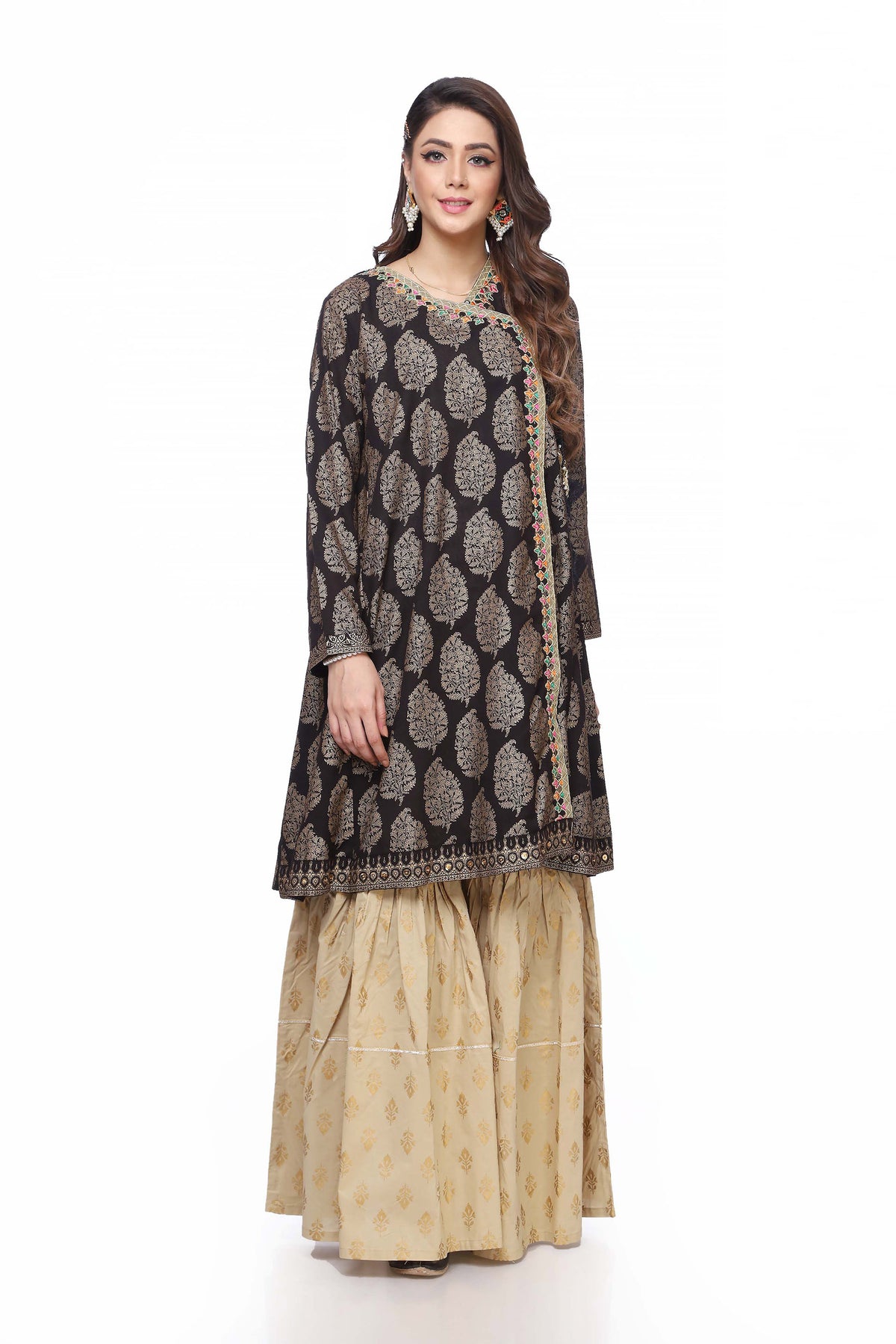 1 Piece Lawn Karandi Frock (CR2637)