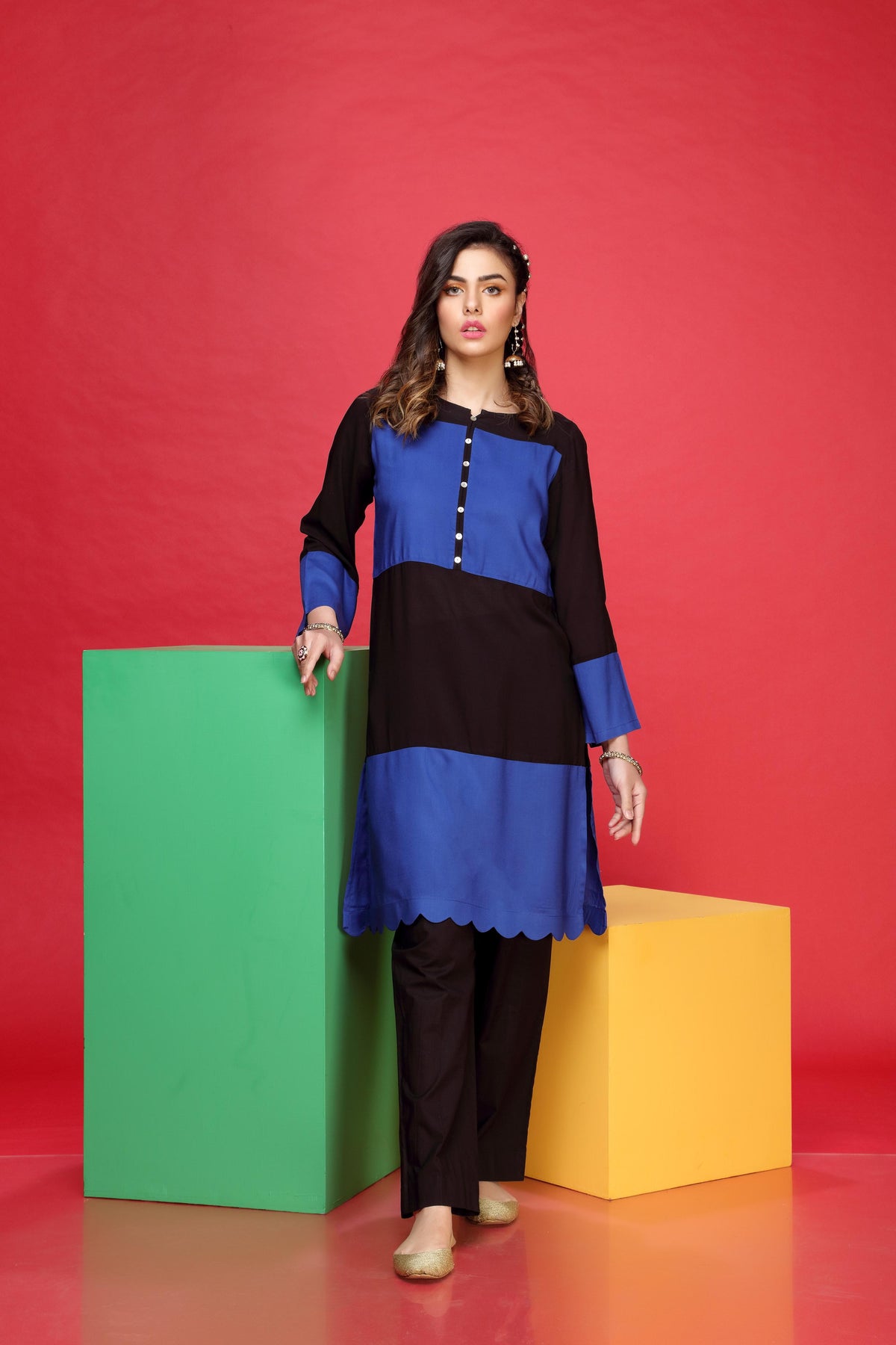 1 Piece Arabic Lawn Top (NR0349)