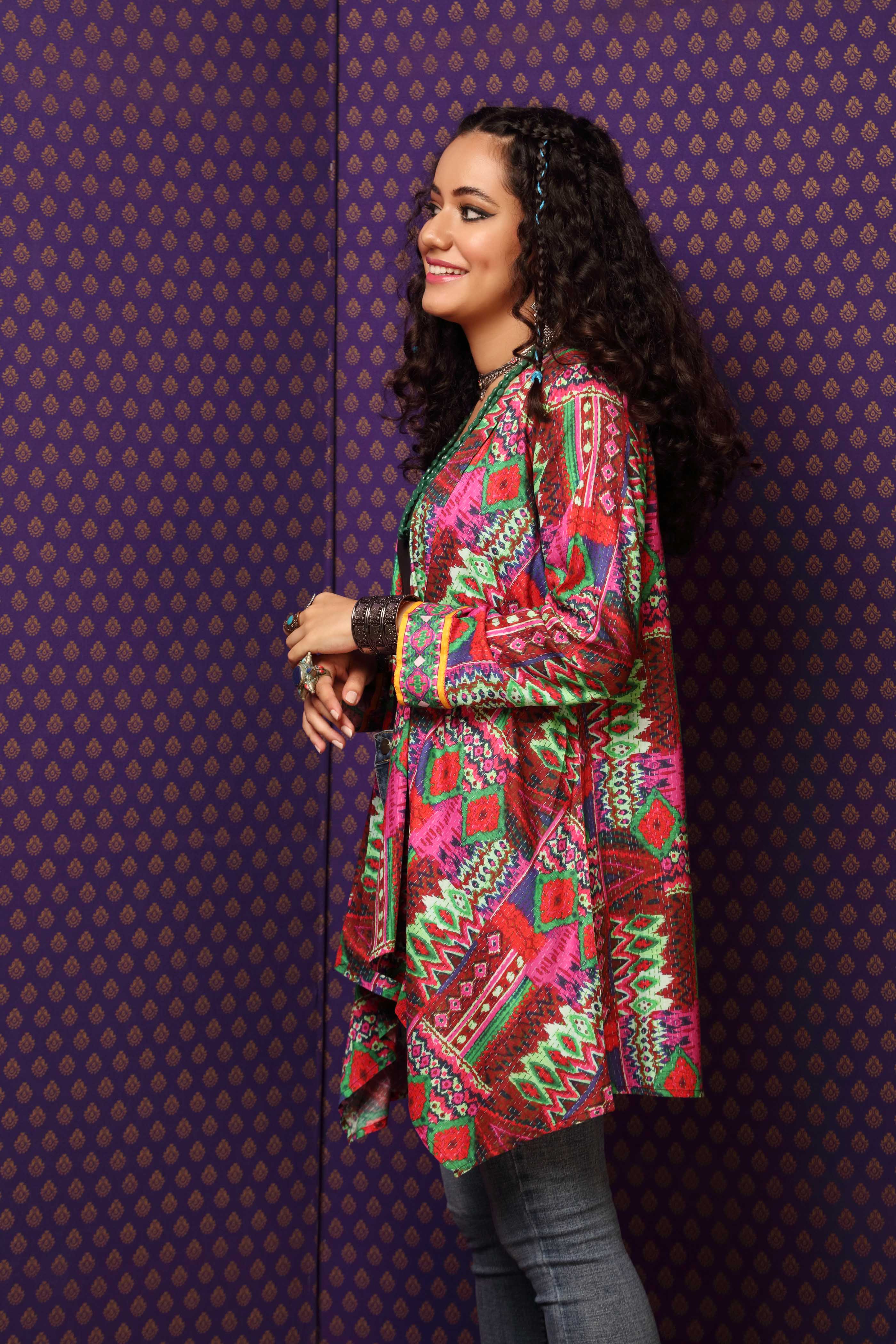 1 Piece Printed Linen Frock (TR0538)