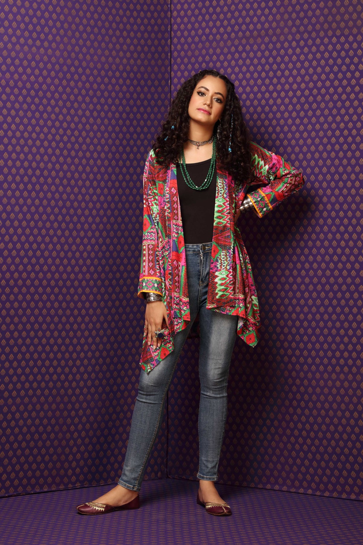 1 Piece Printed Linen Frock (TR0538)