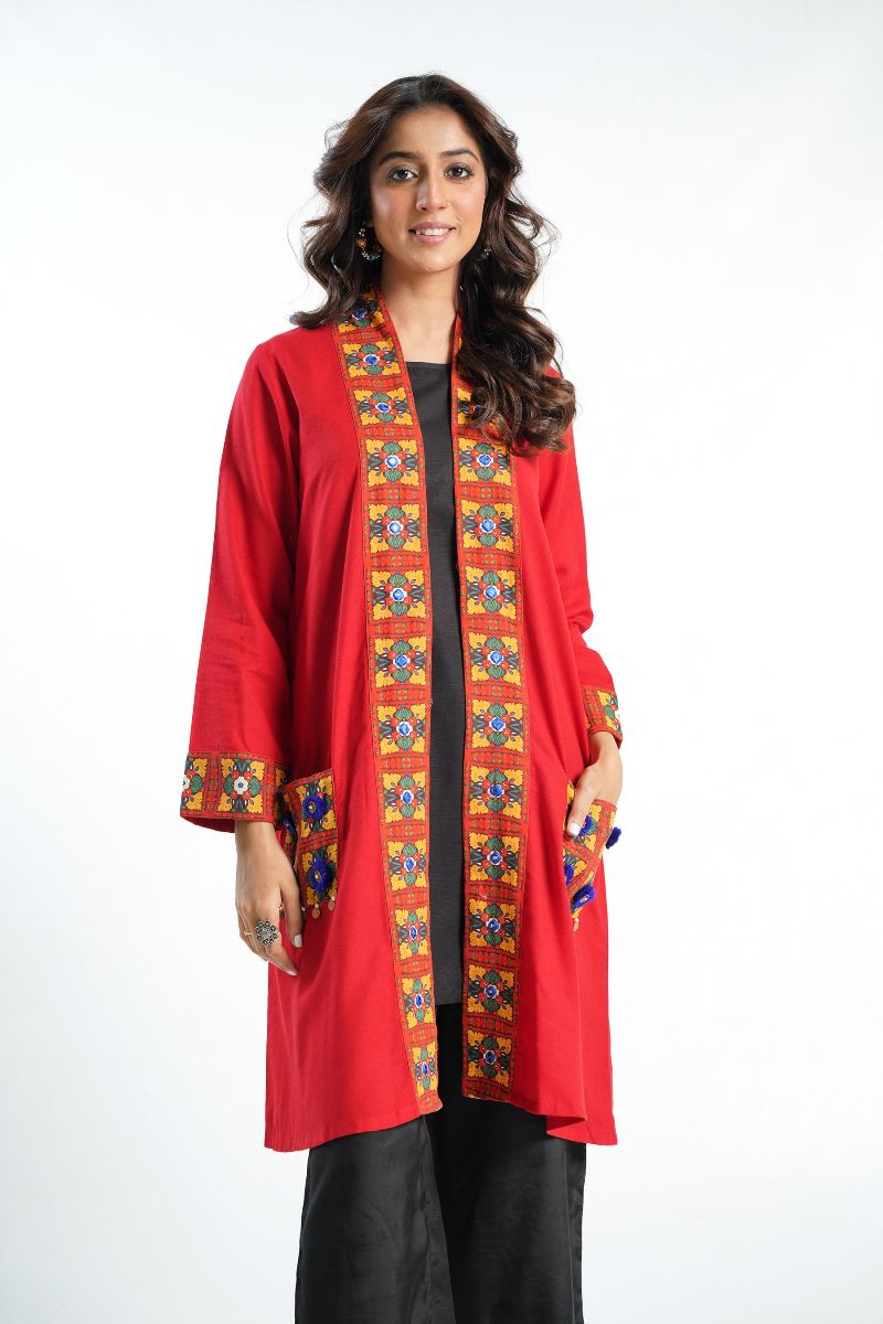 Lawn Karandi Shrug (CR3027)