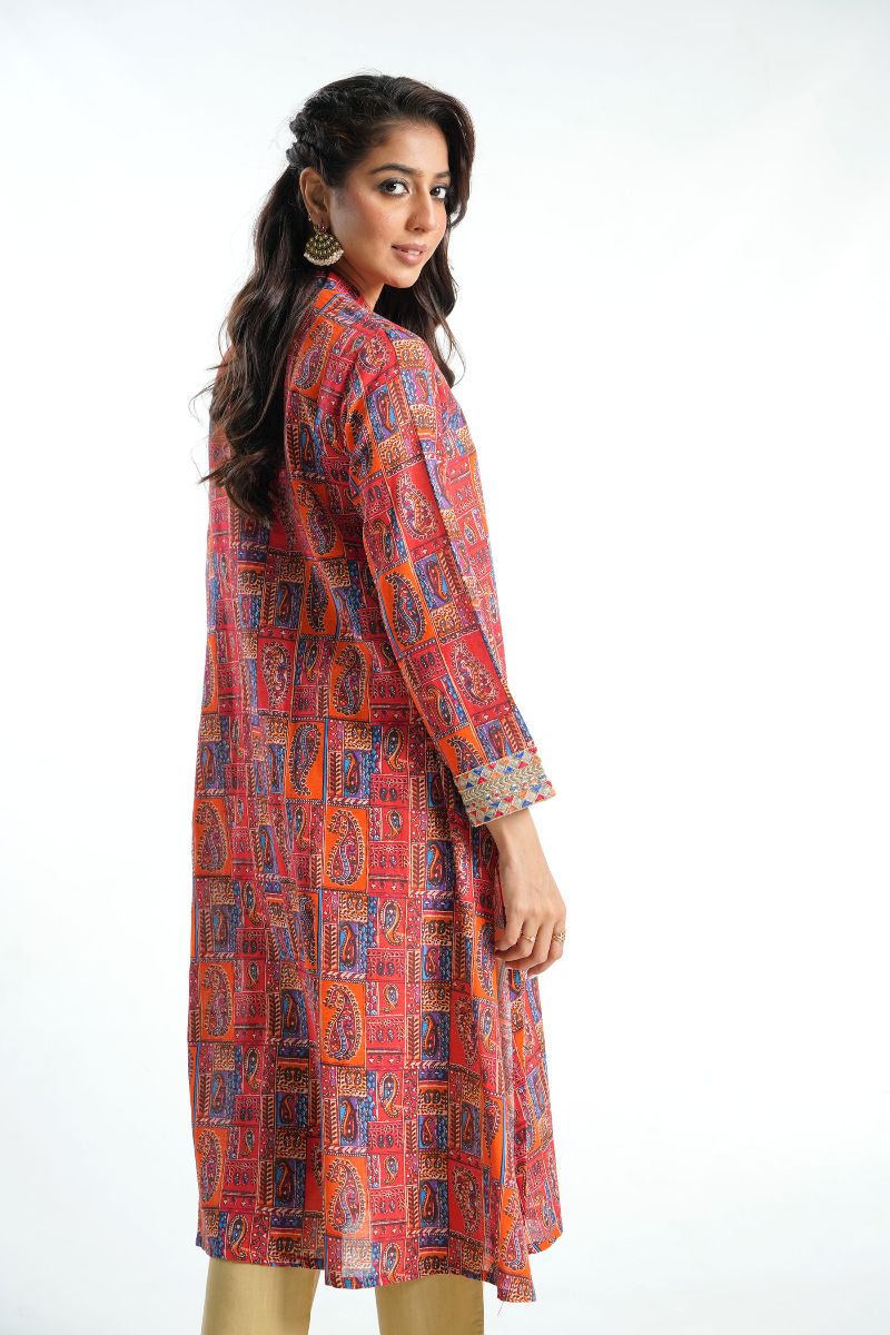 Slub Khaddar Print Frock (TR0906)