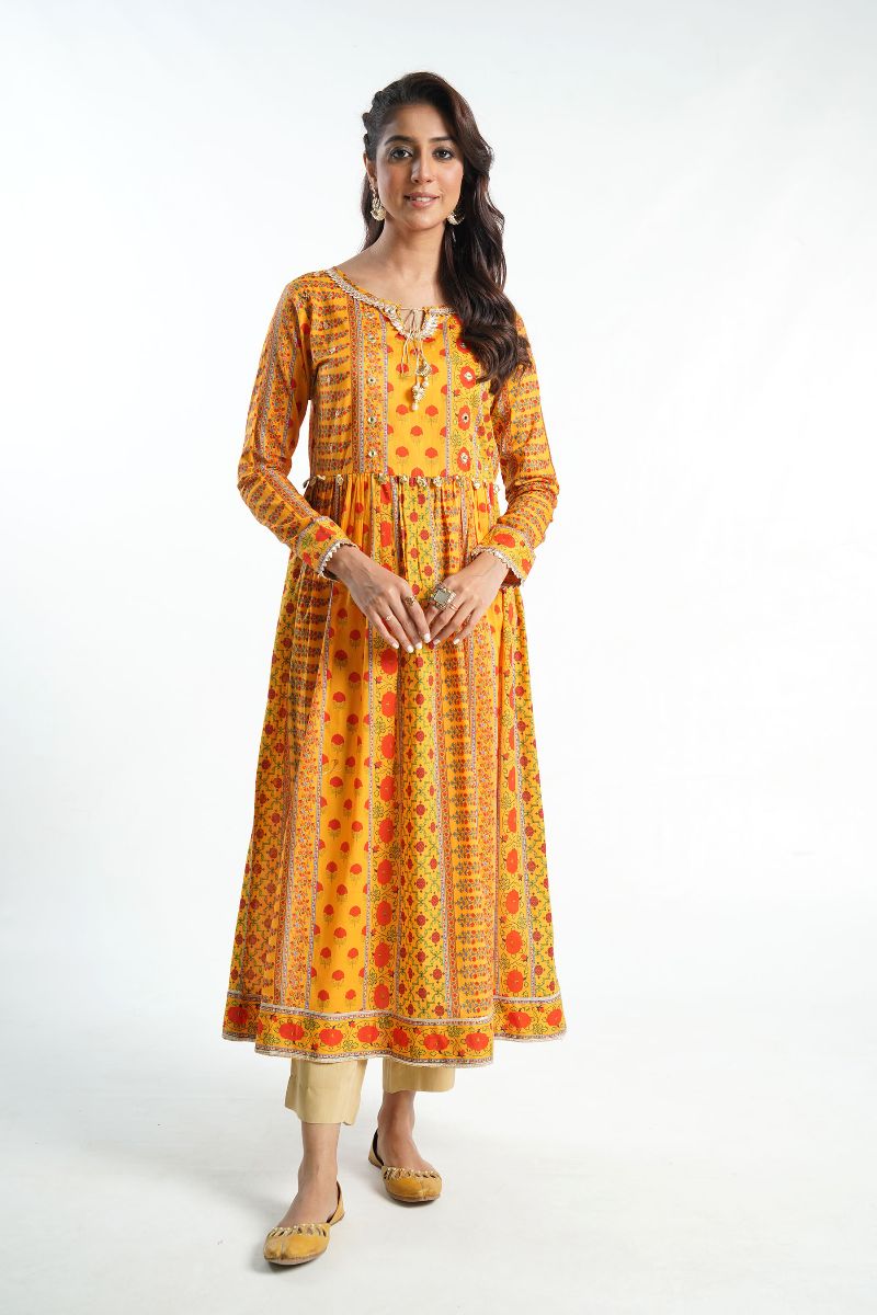1 Piece Printed Lawn Frock (TR0914)