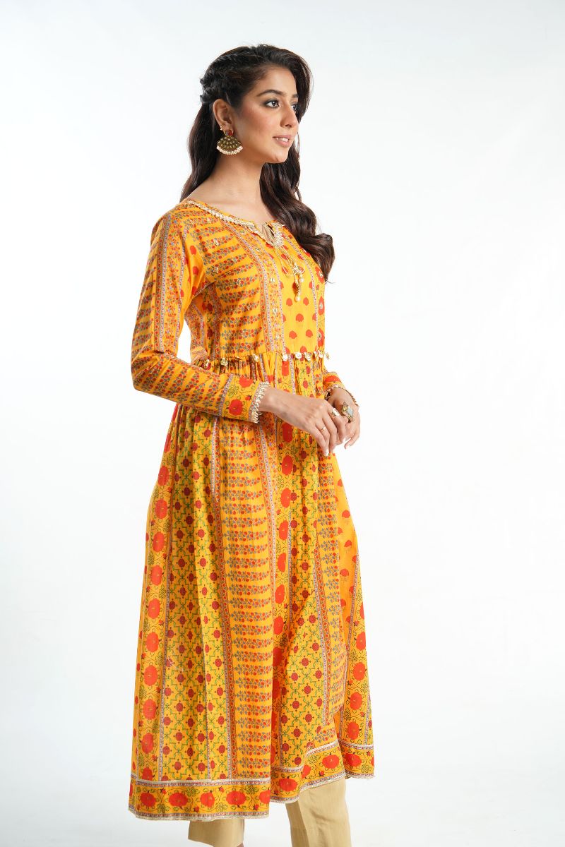 1 Piece Printed Lawn Frock (TR0914)