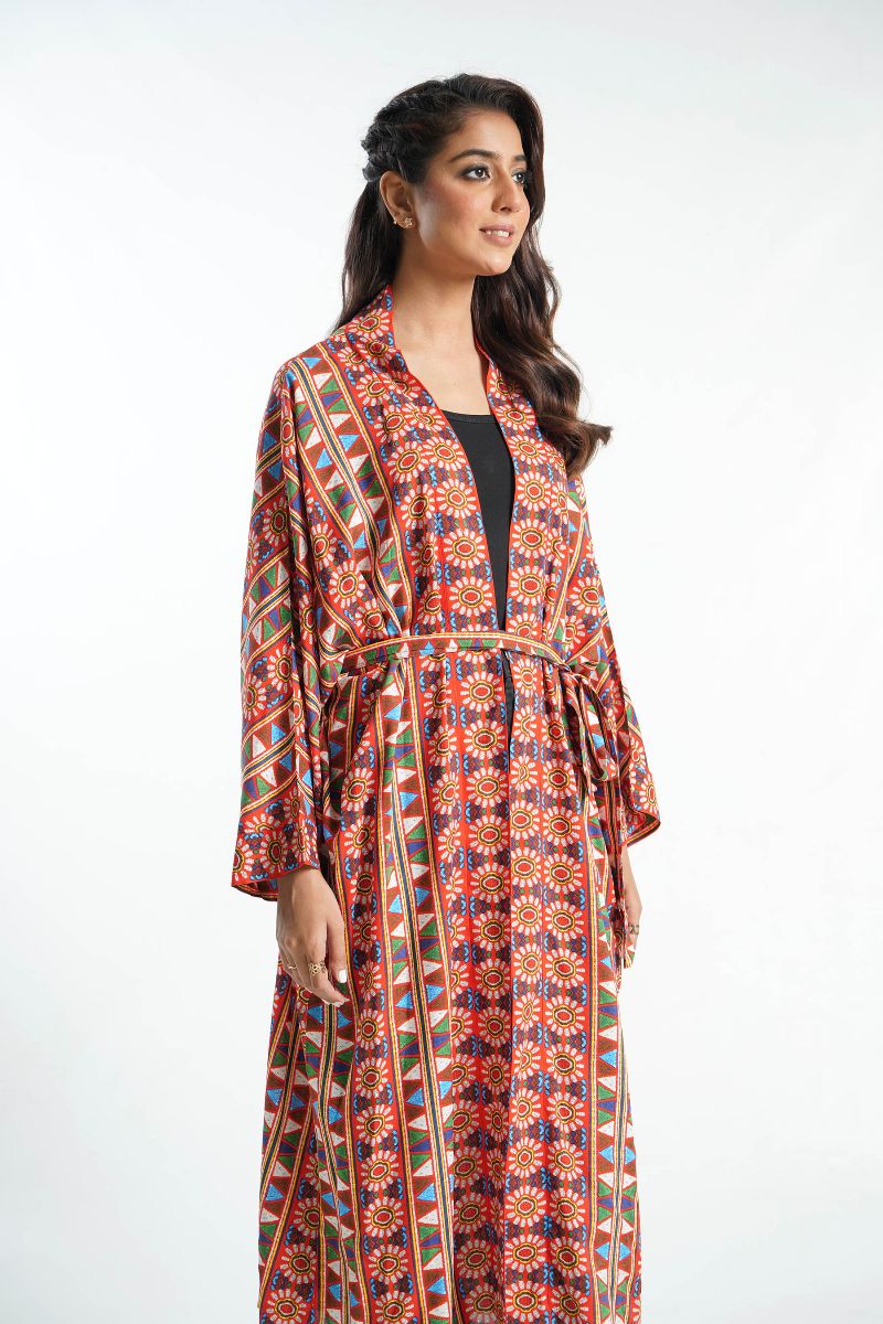 1 Piece Printed Linen Shrug (TR0890)